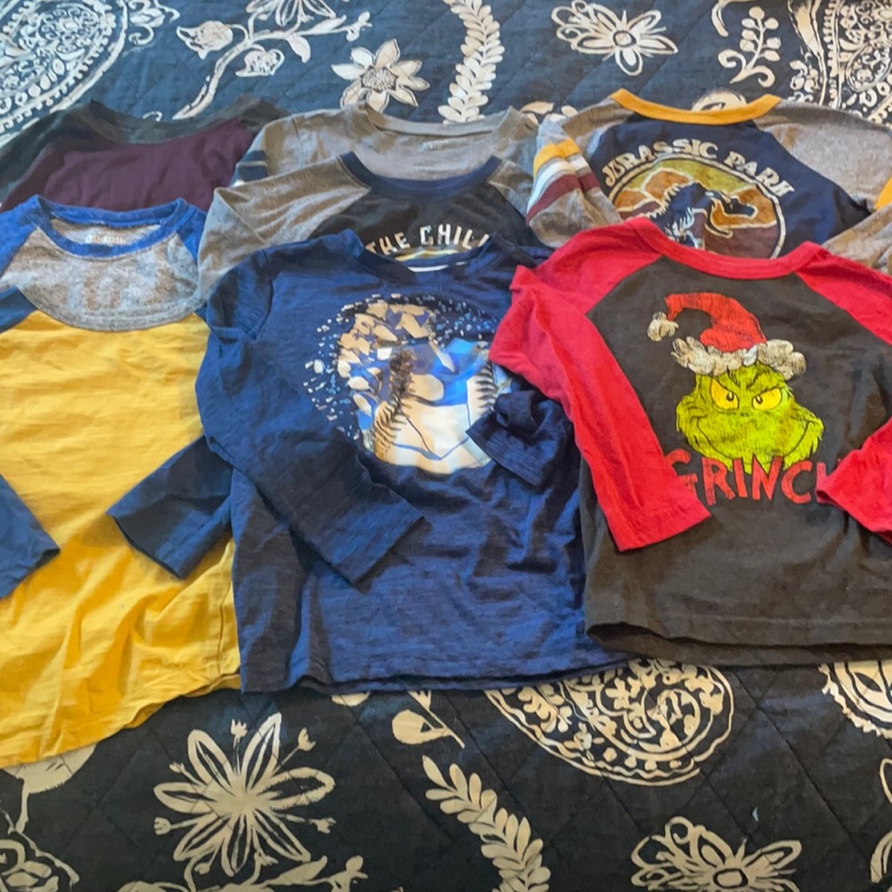 Lot of excellent used condition size 5 boys long sleeve shirts!